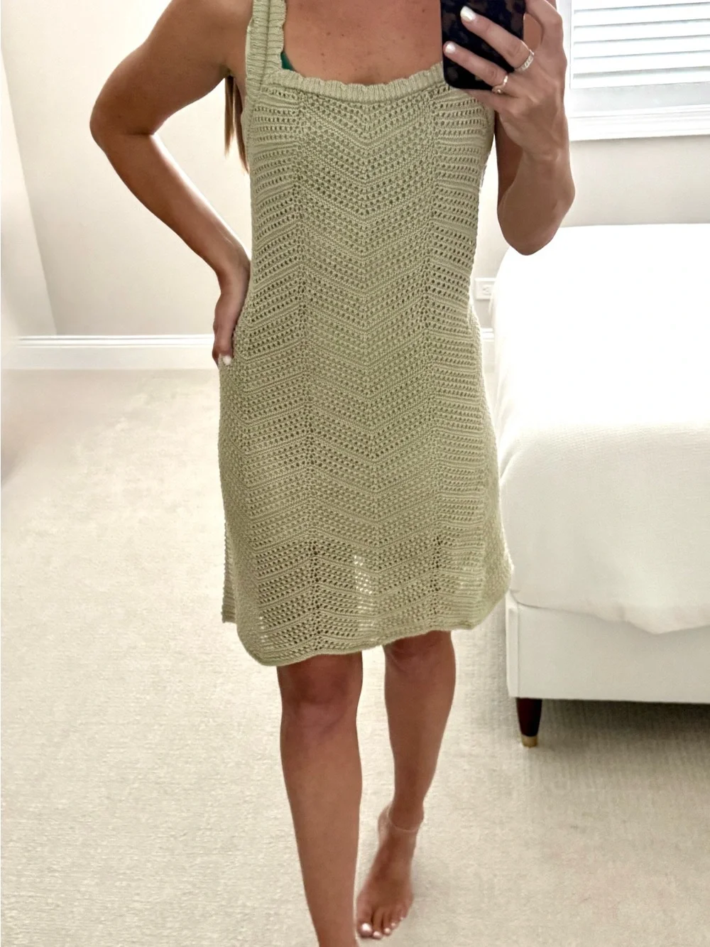 A New Day Women’s Crochet Mini Shift Dress